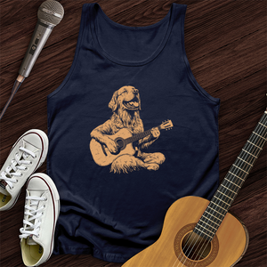 Golden Retriever Guitar Unisex Tank Top