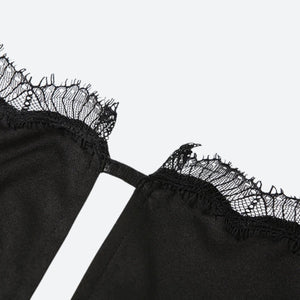 Baddie Backless Slit Mini Dress