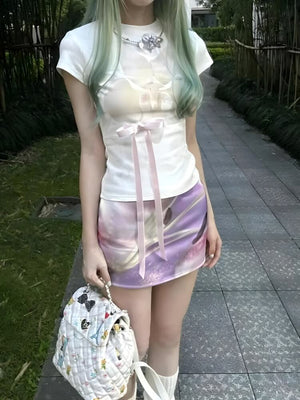 Coquette Ribbon Layered Top