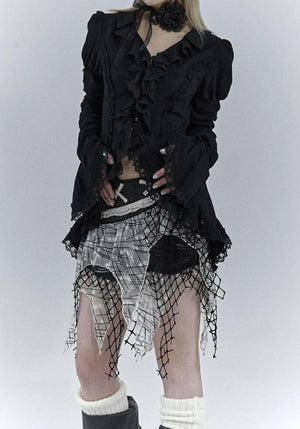 Goth Asymmetric Blouse