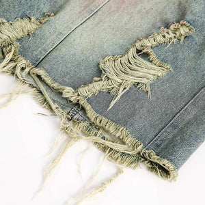 Grunge Distressed Denim Shorts