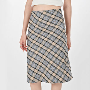 Gossip Goes Around Plaid Midi Skirt