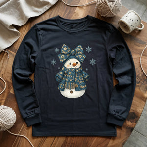 Snowman Crocheter Long Sleeve T-shirt