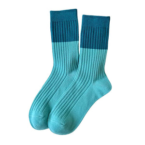 Blue & Green Patterned Socks