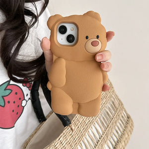 Cute Bear 3D iPhone Case
