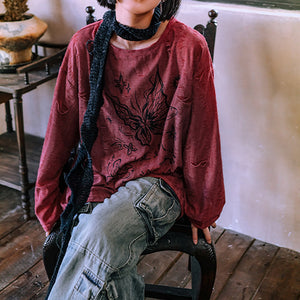 Fairycore Aesthetic Butterfly Print Top