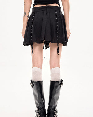 Grunge Sleaze Layered Mini Skirt