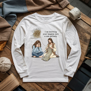 God Knitting Tangles Long Sleeve T-shirt