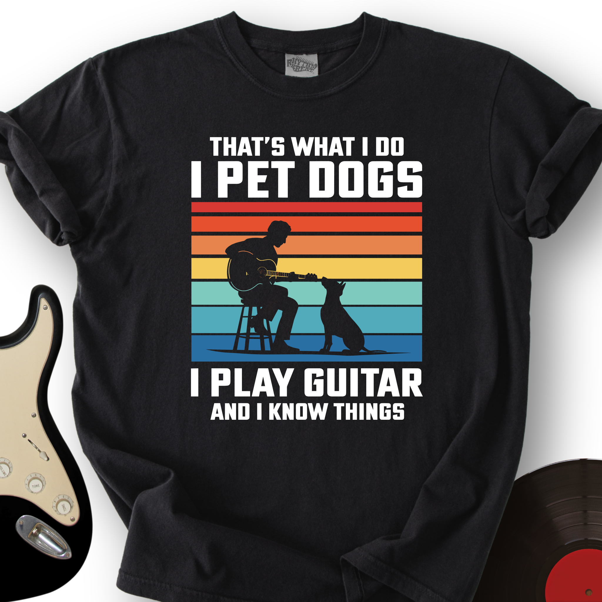 I Pet Dogs With Guitar T-Shirt