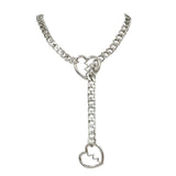 Broken Heart Ring Drop Chain Necklace