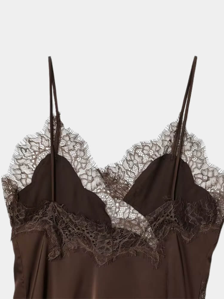 Asymmetrical Lace Mini Dress