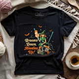 Broom Down, Needles Up T-shirt