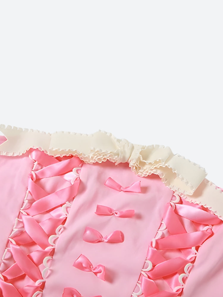 Coquette Ribbon Bow Tube Top