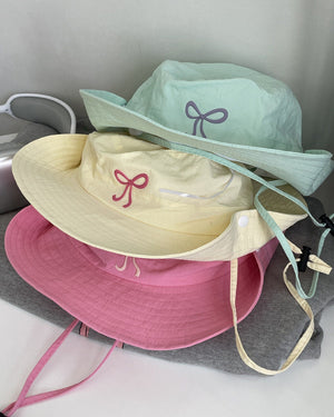 Coquette Aesthetic Bow Fisherman Hat