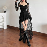 Goth Lace Mullet Mini Dress