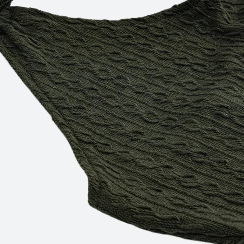 Halter Neck Knitted Mini Dress