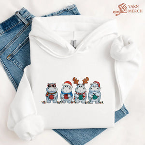 Hippo Knitmas Hoodie