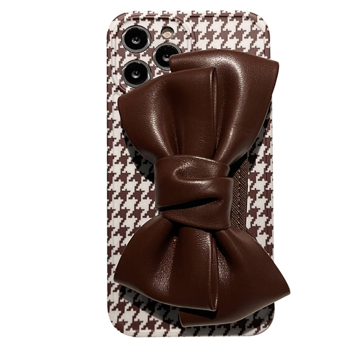 Houndstooth Bow iPhone Case