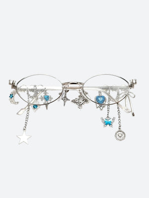 Rhinestone Oval Glasses