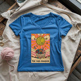 Yarn Hoarder Tarot Lady V-neck
