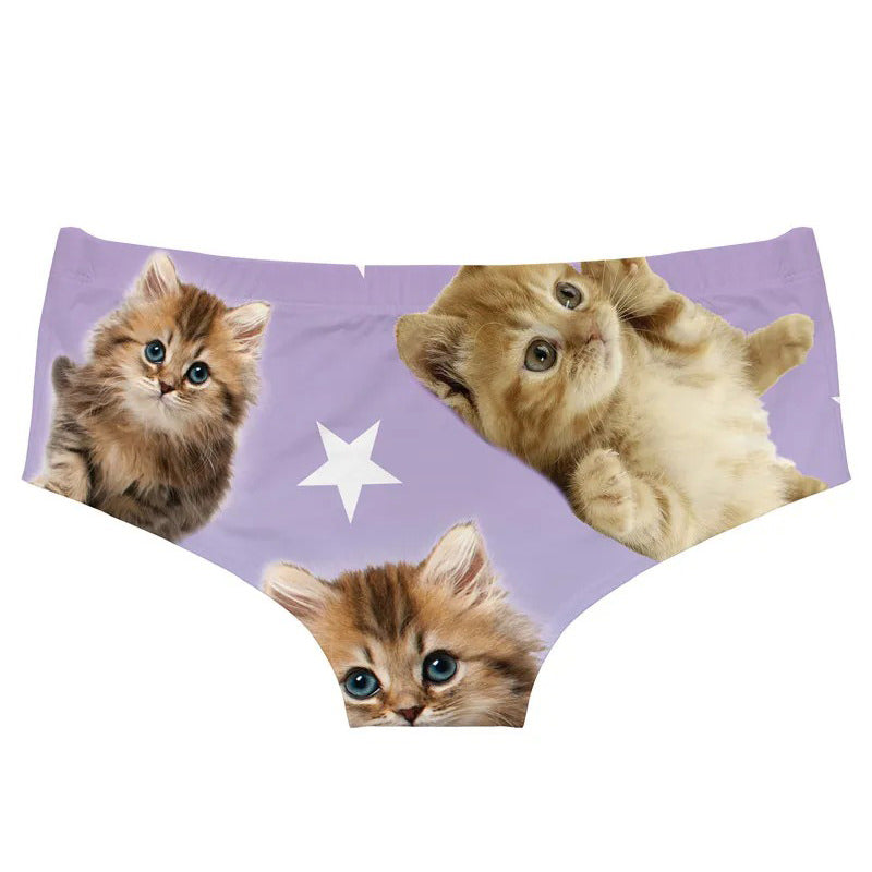 Kitten Star Print Panty