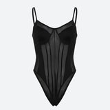 Striped Sheer Bodysuit