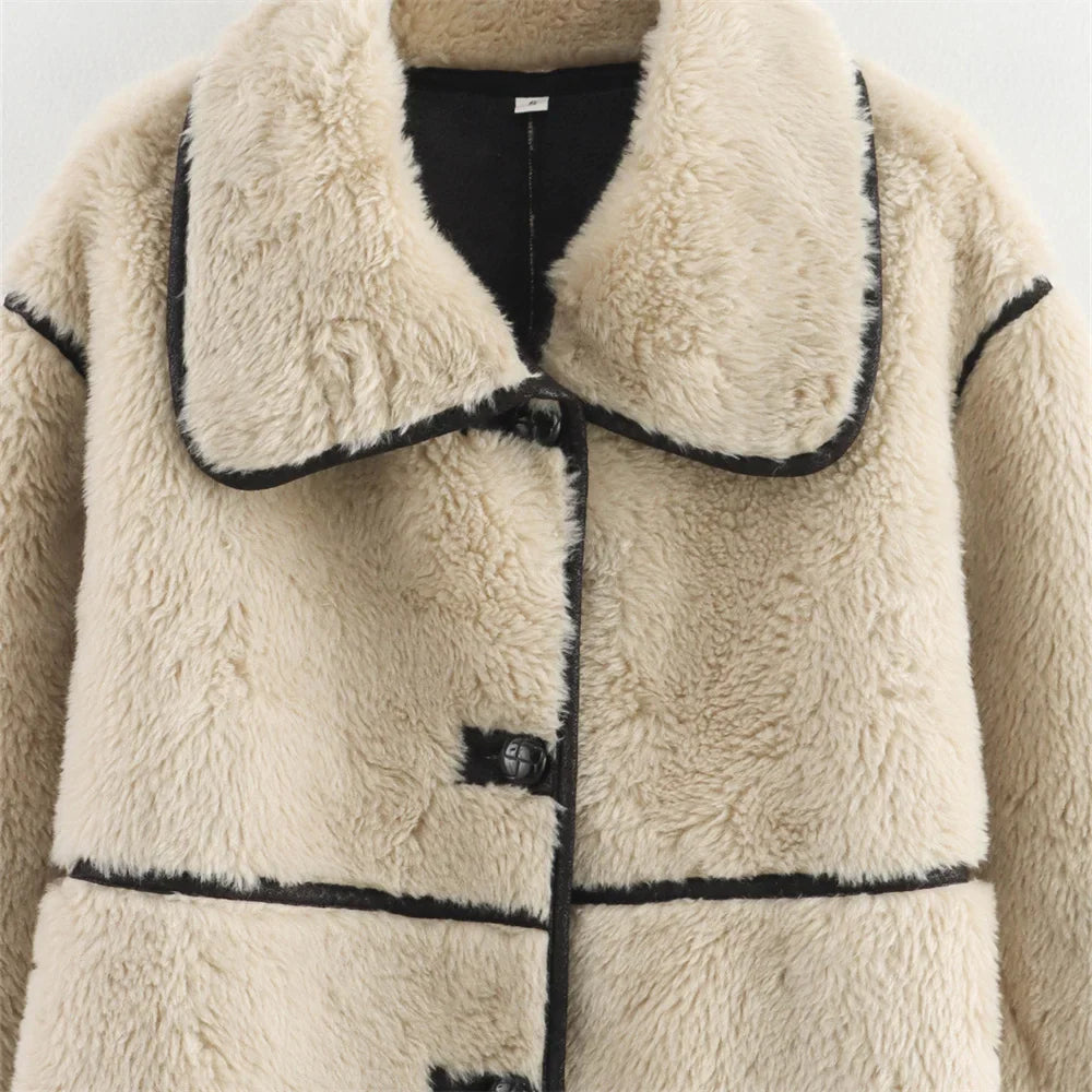Teddy Trim Coat