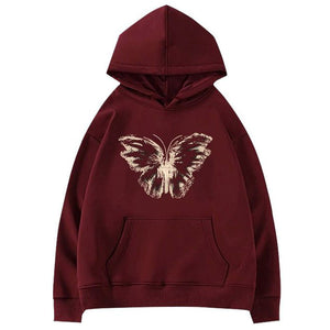 Butterfly Print Aesthetic Hoodie