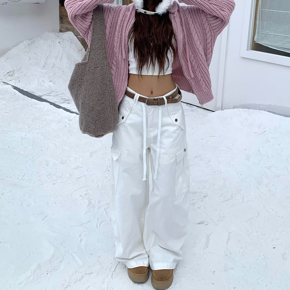 Candy Morning Loose Knit Hoodie