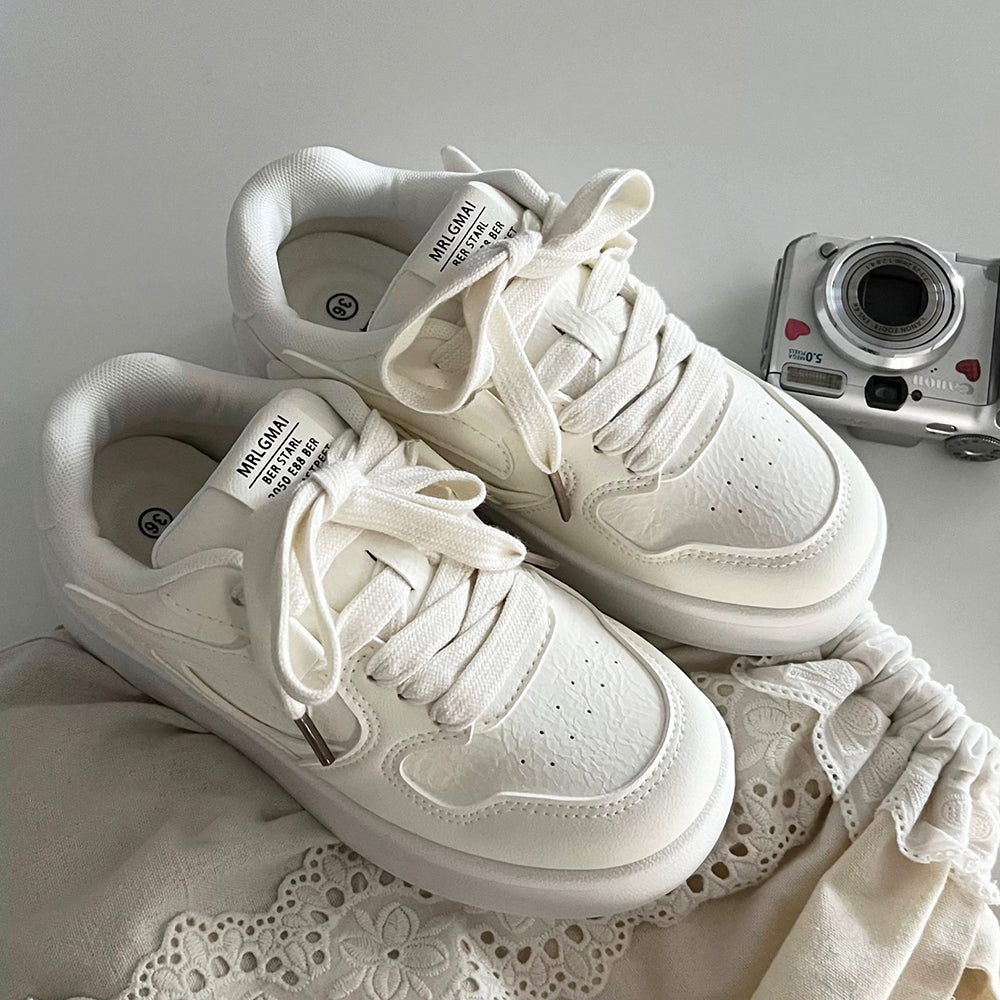 Self Made Skater Sneakers in White