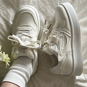 Self Made Skater Sneakers in White