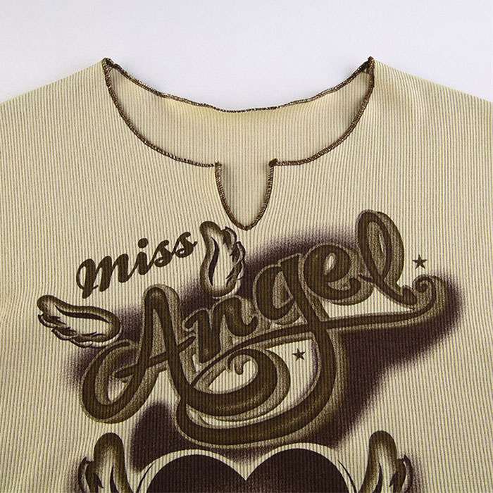 Miss Angel Ribbed Top