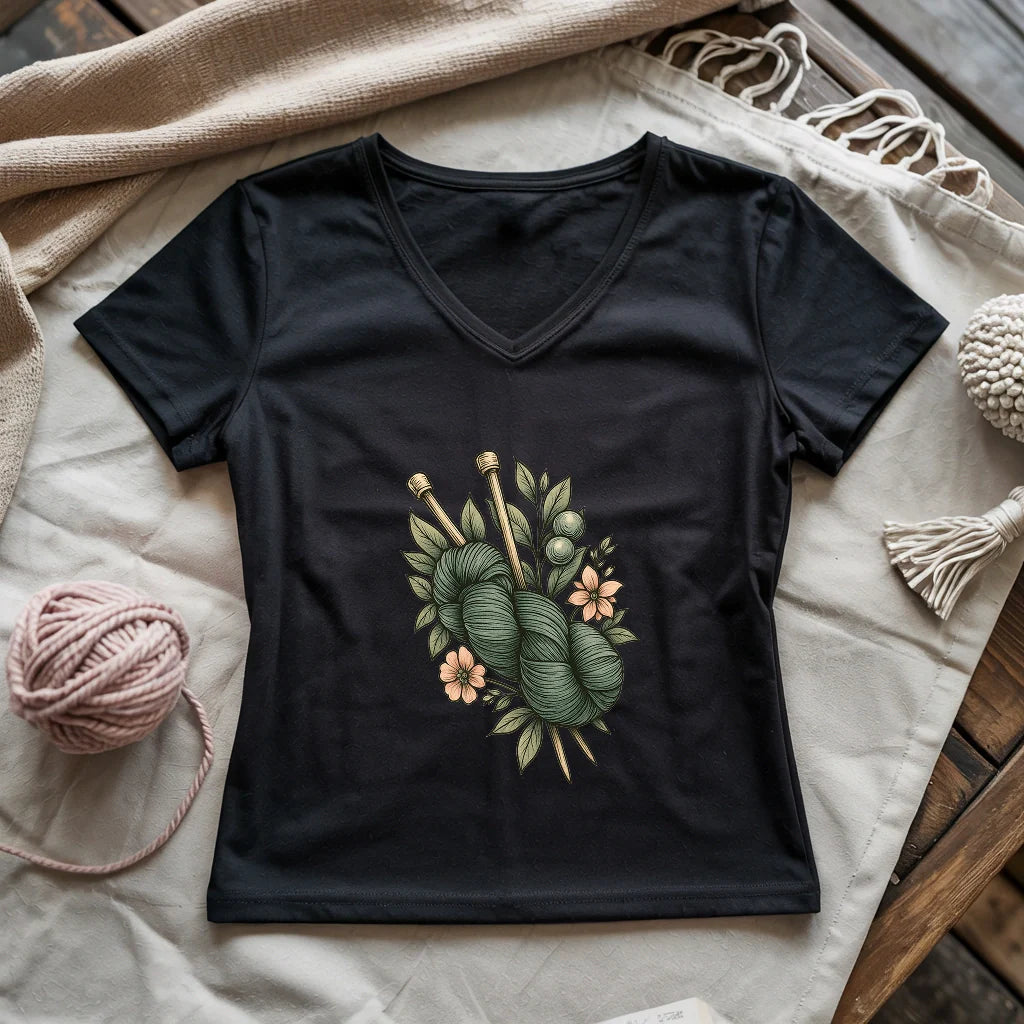Botanical Yarn Lady V-neck