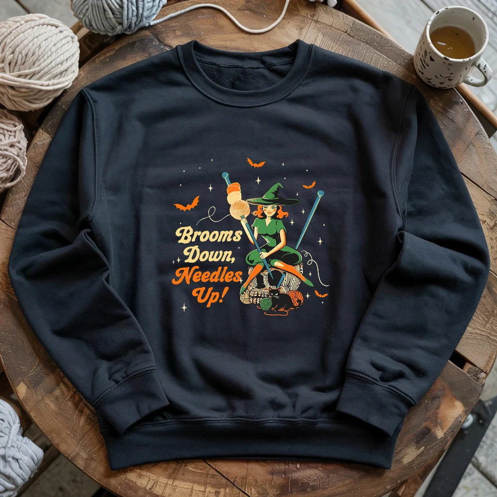 Broom Down, Needles Up Sweatshirt