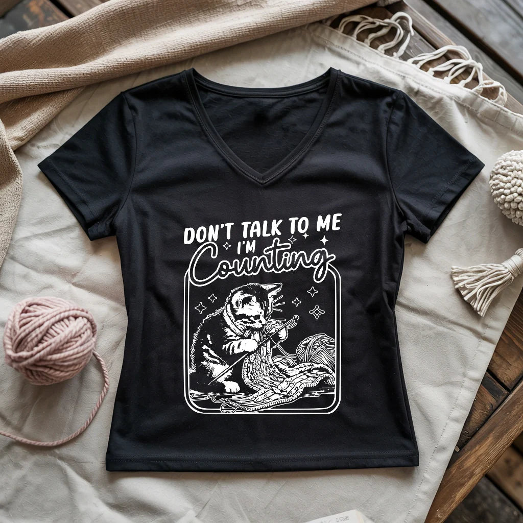 Shh, I'm Counting V-neck