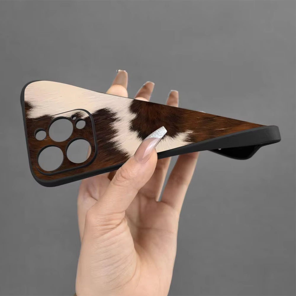 Brown Cow Print iPhone Case