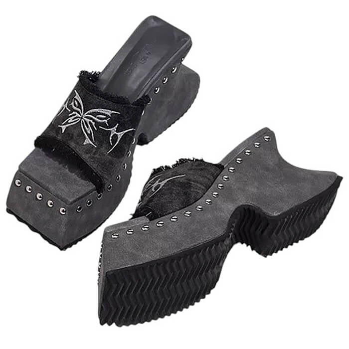 Fairy Grunge Platform Slide Sandals