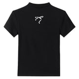 Coquette Bow Embroidery Top