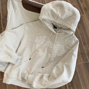 Coquette Bow Lace Hoodie