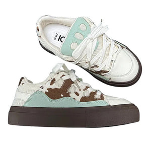 Cow Print Skater Sneakers