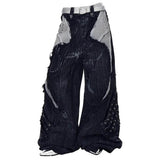 Model Behavior Distressed Wide-Leg Jeans