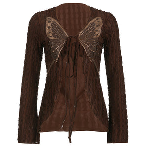 Fairy Grunge Butterfly Long Sleeve Top