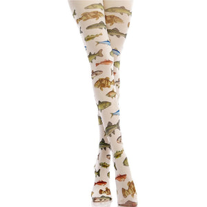 Fish Print Tights