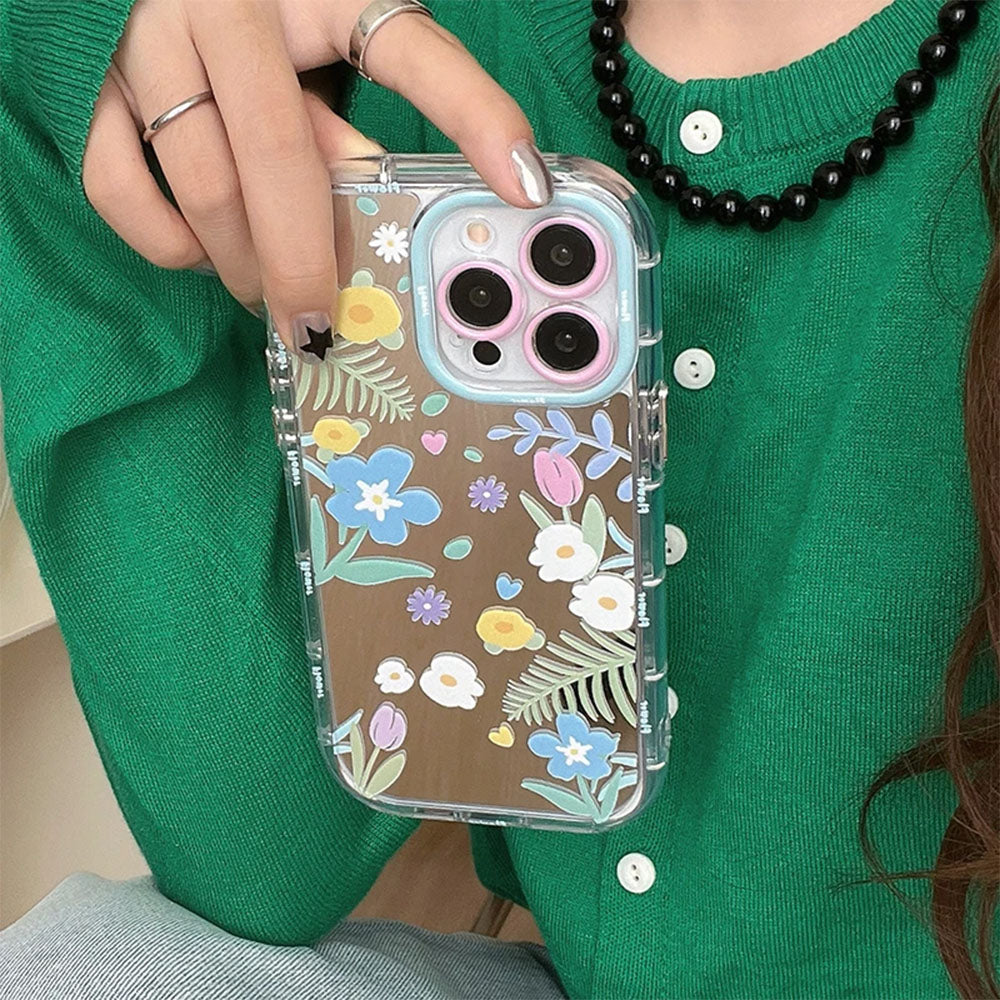 Flowers Pattern IPhone Case With Holder