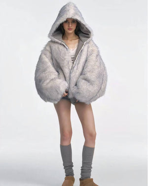 Less Conversation Reversible Fur Jacket