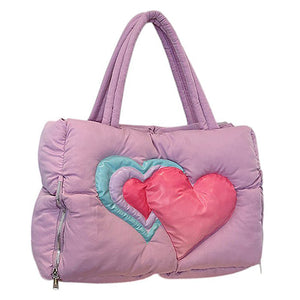 Heart Puffer Handbag