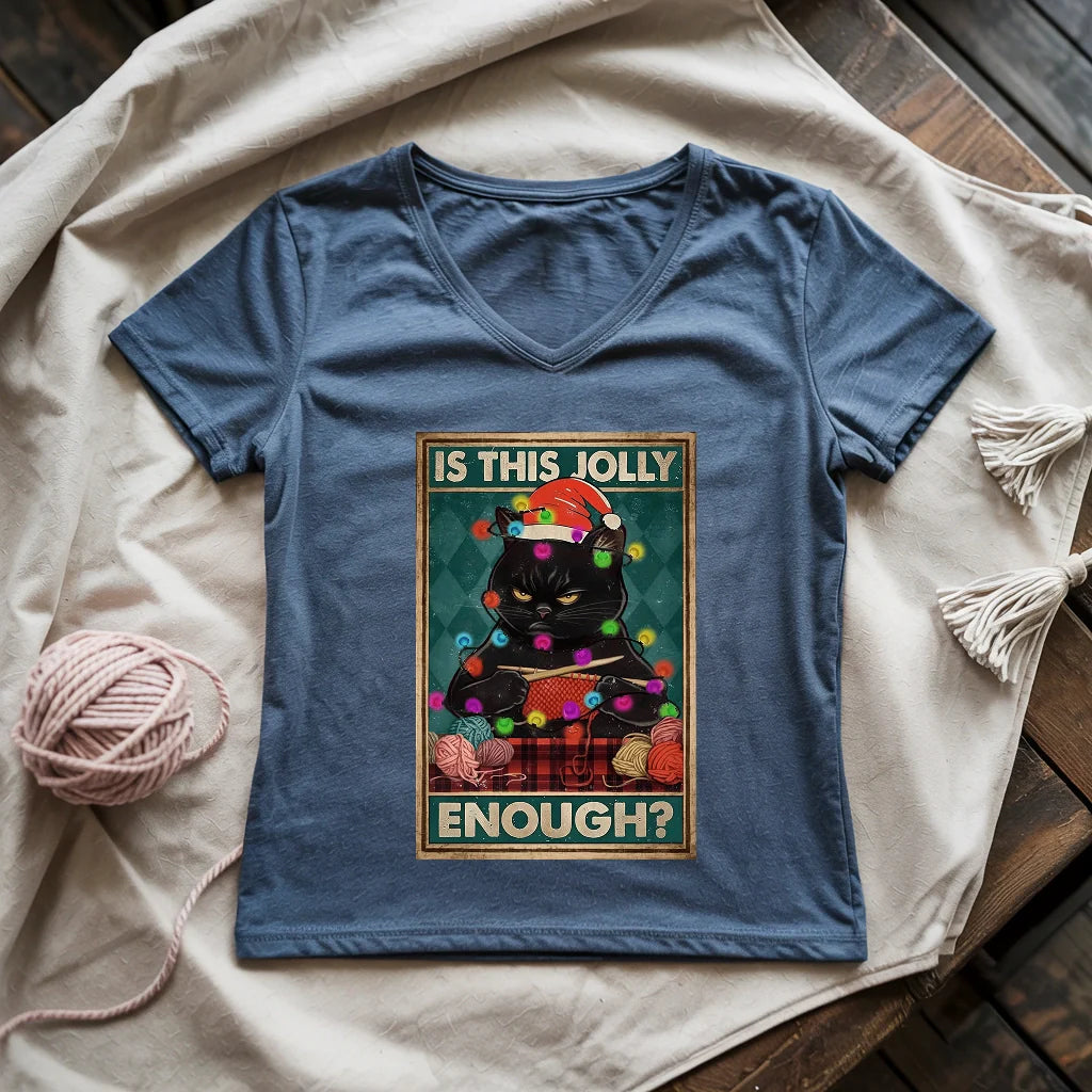 Is This Jolly Enough Lady V-neck