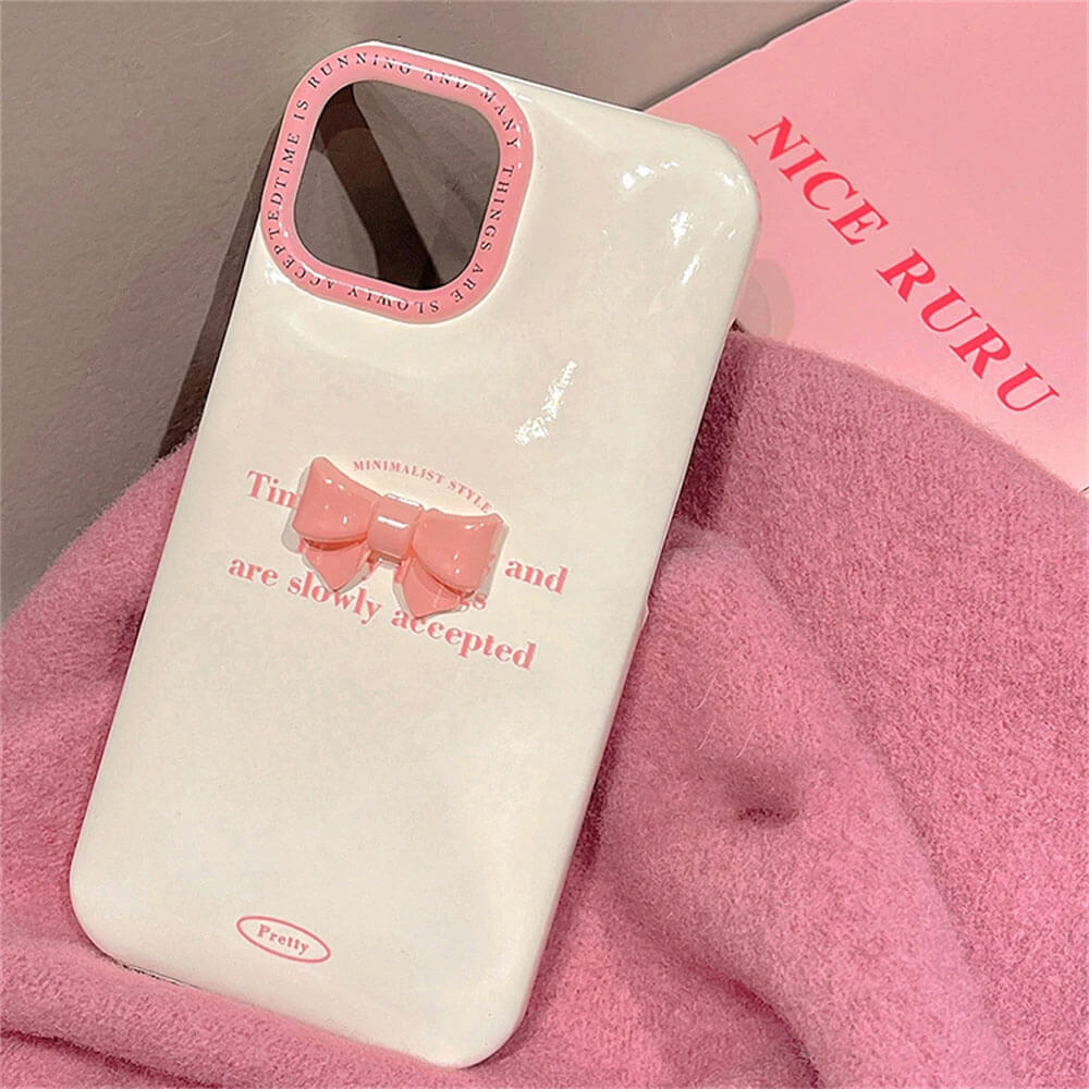 Korean Aesthetic Bow iPhone Case