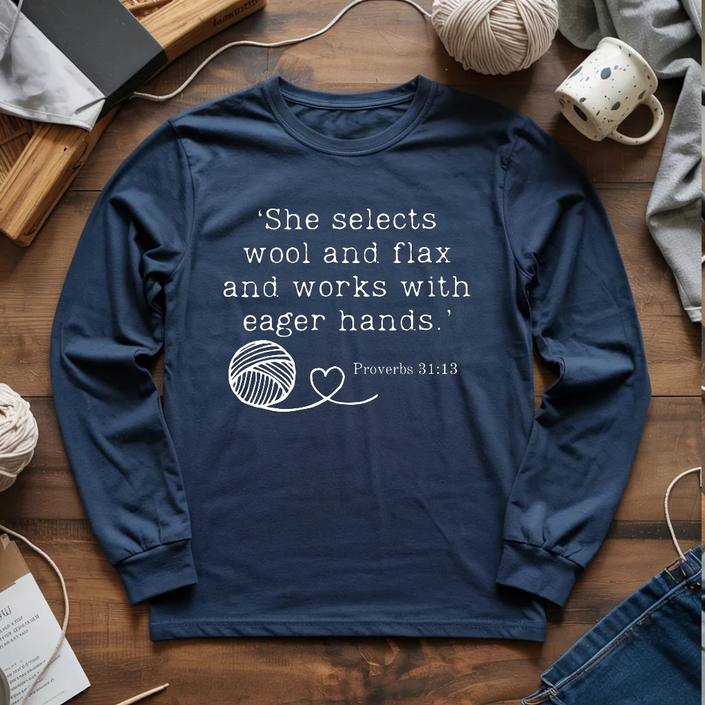 Crochet In Bible Long Sleeve T-shirt