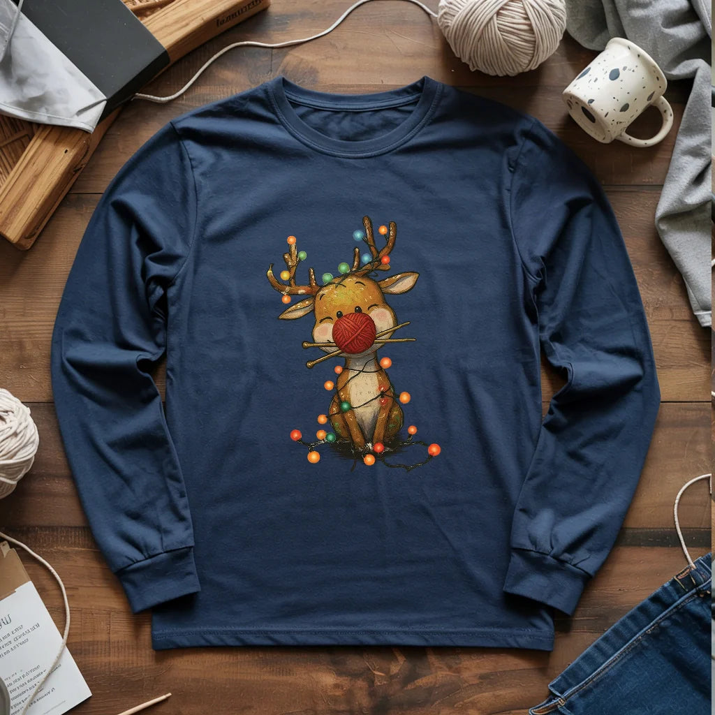Knitmas Reindeer Long Sleeve T-shirt